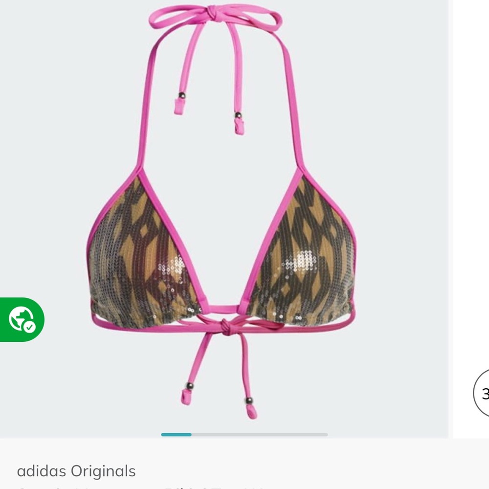 adidas Originals Pink and Brown Swim Top